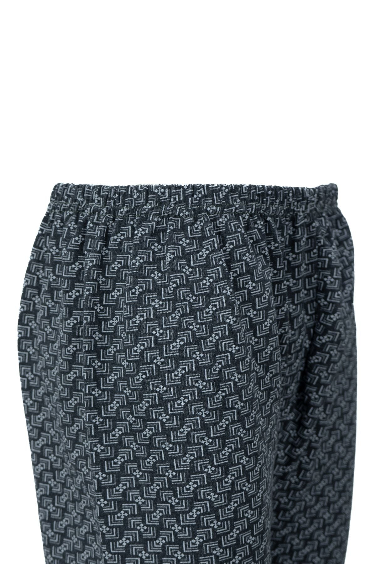 Erkek Kışlık içik Pijama Pamuklu Kalın içi Miflonlu Desenli PaçasıLastikli Sıcak Tutar Rahat